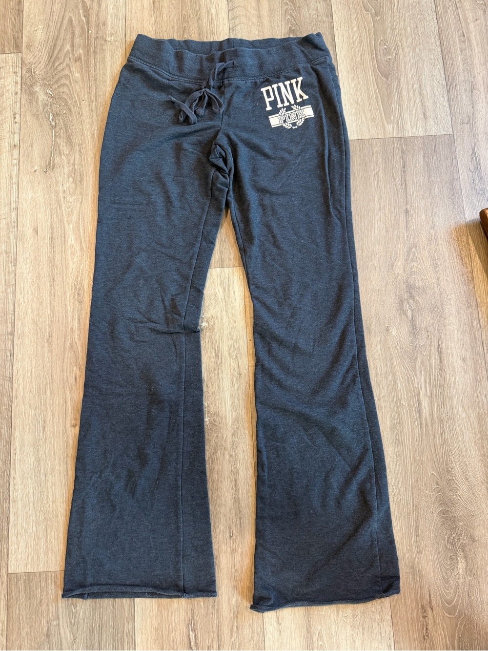Victoria's Secret PINK Charcoal Gray Sweatpants with Light Pink Logo